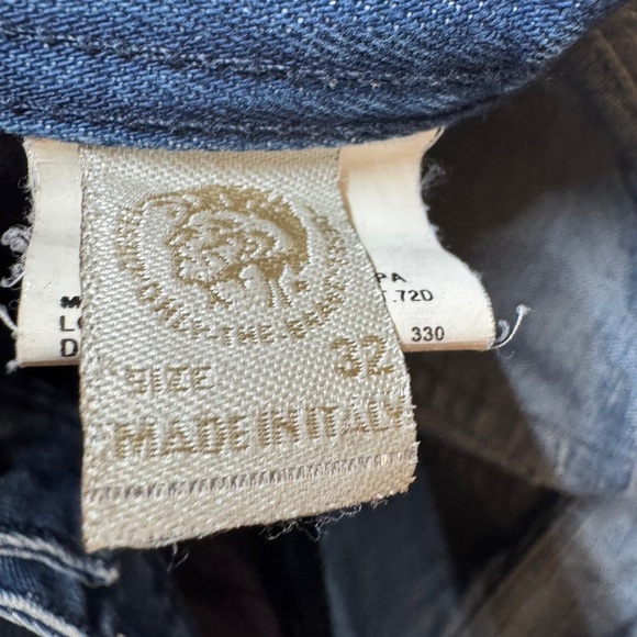 Diesel Men’s Viker Button Fly Medium Blue Wash Straight Leg Y2K Denim Jeans 32 - Picture 14 of 15
